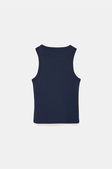 Bestickte ärmellose Slim-Fit-Jersey-Bluse - Image 6