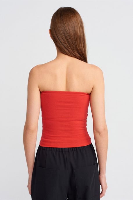 Trägerlose Bodycon Bandeau-Bluse - Image 2