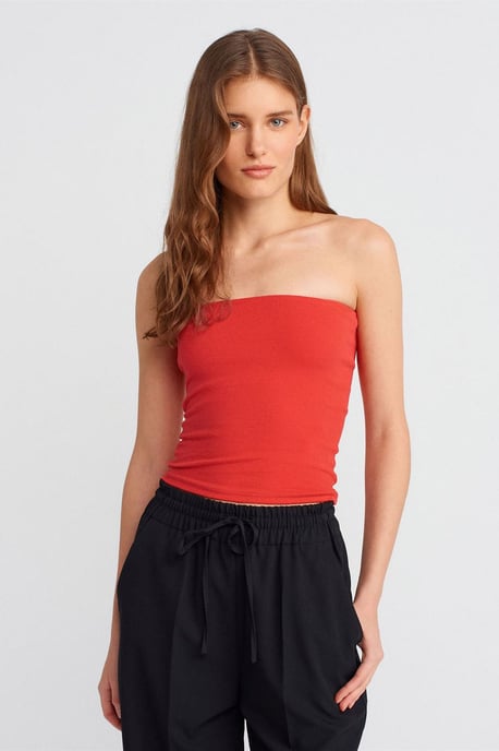 Trägerlose Bodycon Bandeau-Bluse - Image 4