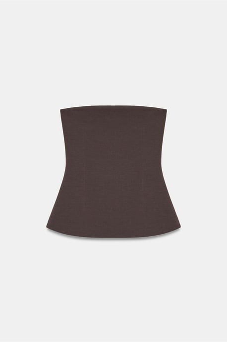 Trägerlose Slim-Fit Bandeau-Bluse - Image 5