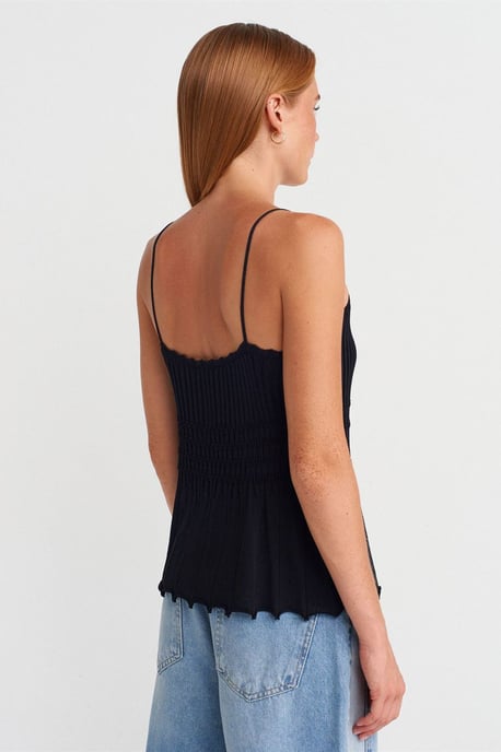 Rippenshirt ohne Ärmel mit V-Ausschnitt - Image 2