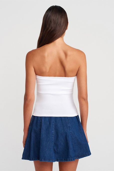Bandeau-Top ohne Träger mit Schleifendetail - Image 2