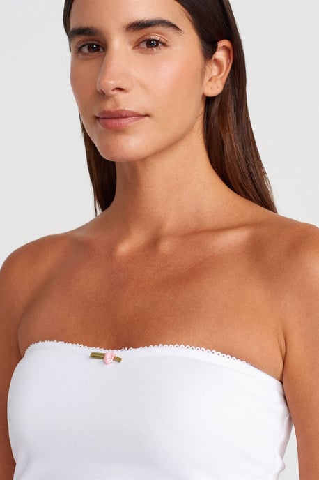 Bandeau-Top ohne Träger mit Schleifendetail - Image 3
