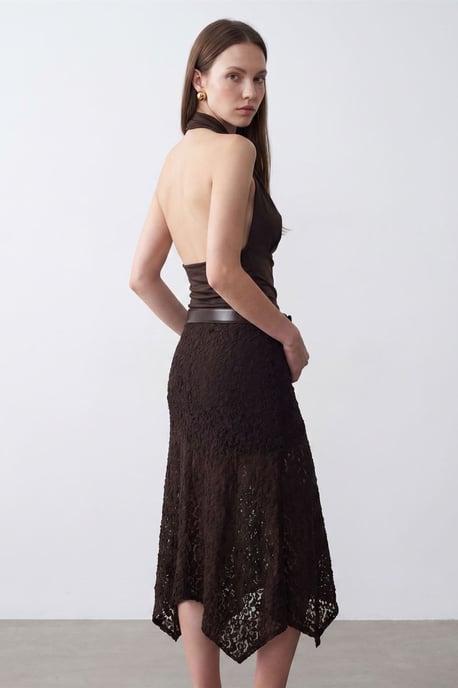 Taillierte ärmellose Bluse mit Schlauchkragen - Image 2