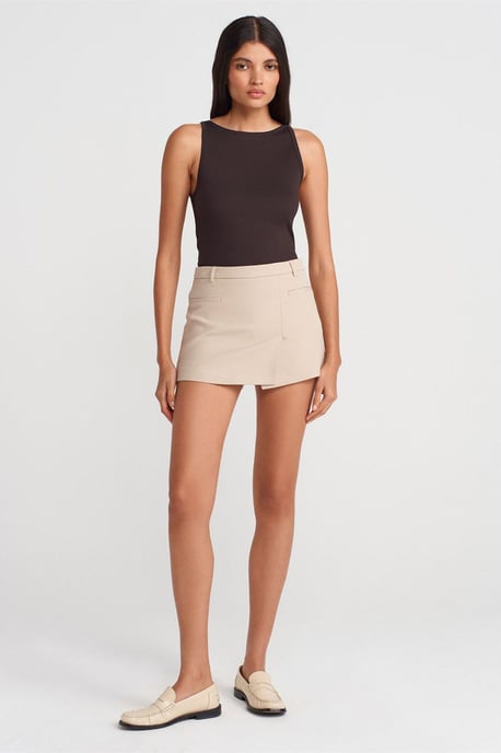 Rippstrick Halterneck Slim-Fit Bluse - Image 4