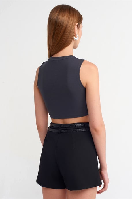 Ärmelloses Crop-Top aus Baumwoll-Jersey - Image 2
