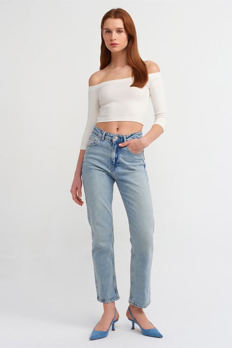 Damen Off-Shoulder Crop Bluse - Image 3