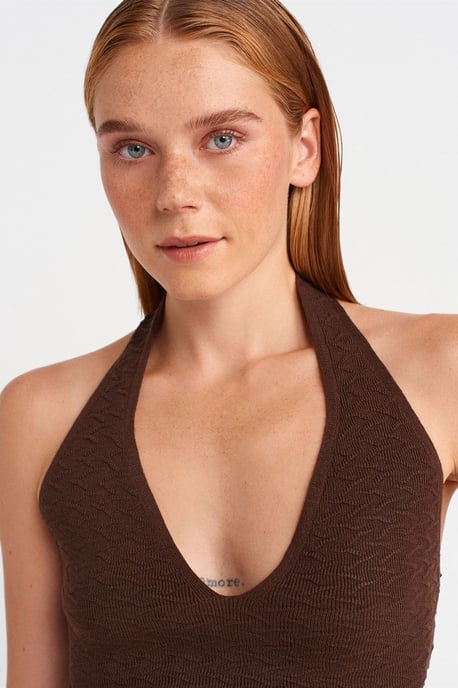 Rippstrick-Halsbande-Blouse - Image 3