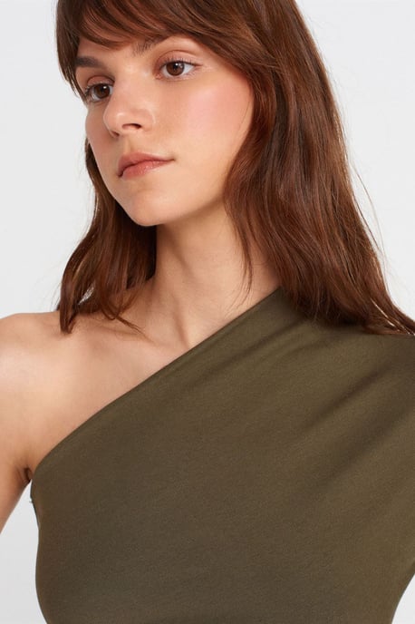 Schulterfreies Cut-out Slim-Fit Bluse - Image 3