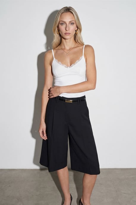 Spitzen V-Ausschnitt Ärmellose Cami-Bluse - Image 3