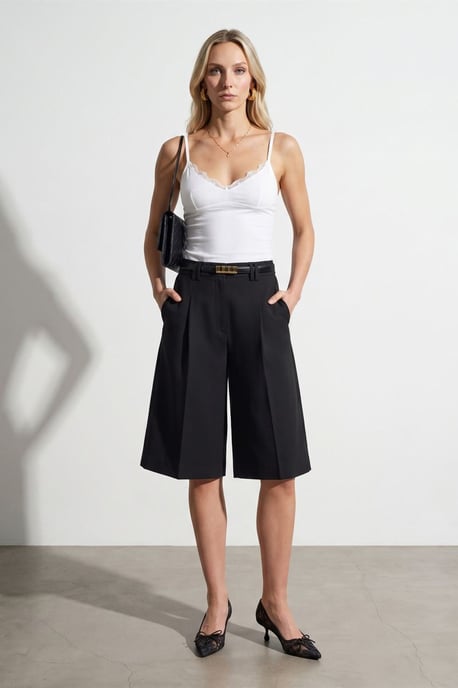 Spitzen V-Ausschnitt Ärmellose Cami-Bluse - Image 4
