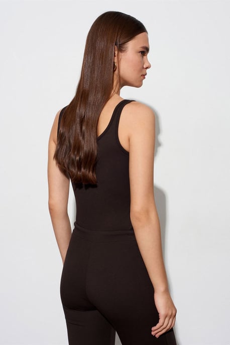 Ärmellose Slim-Fit-Jersey-Bluse - Image 2