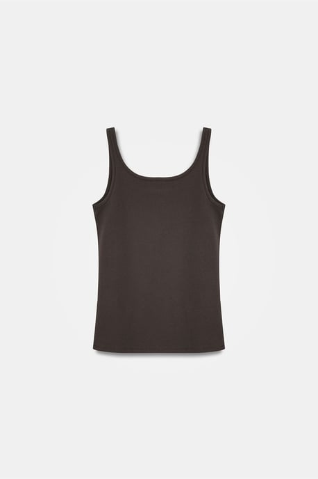 Ärmellose Slim-Fit-Jersey-Bluse - Image 6