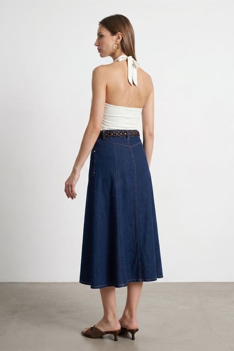Ärmellose Bluse mit deftigem Kragen und Bindeband - Image 2