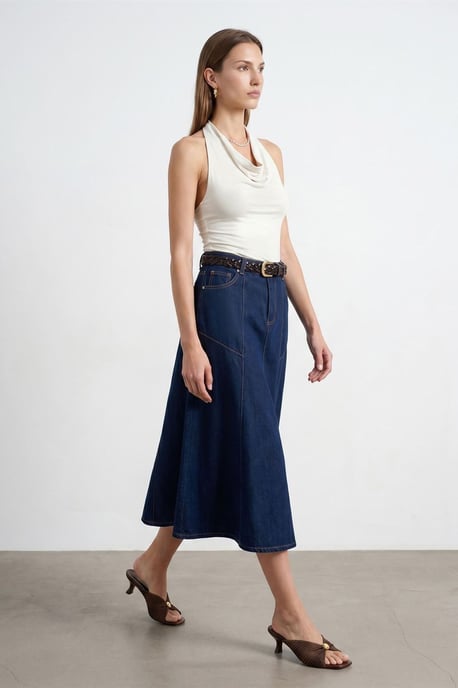 Ärmellose Bluse mit deftigem Kragen und Bindeband - Image 3