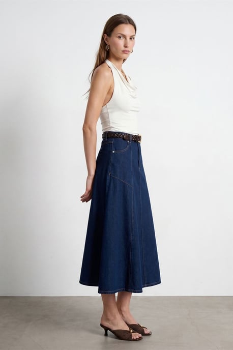 Ärmellose Bluse mit deftigem Kragen und Bindeband - Image 4