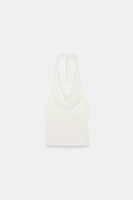 Ärmellose Bluse mit deftigem Kragen und Bindeband - Image 5
