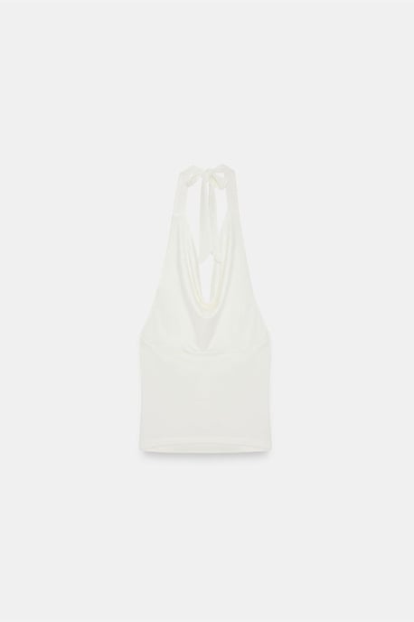 Ärmellose Bluse mit deftigem Kragen und Bindeband - Image 6