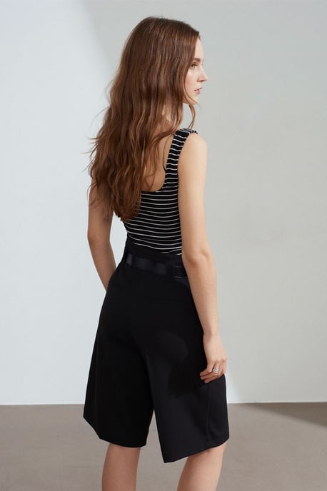 Gestreifte Rippenshirt Ärmellose Bluse - Image 2