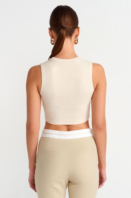 Rippstrick Baumwoll-Bustier - Image 2