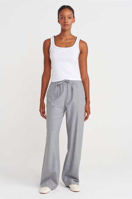 Damen Rippstrick Baumwolle Cami Bluse - Image 4