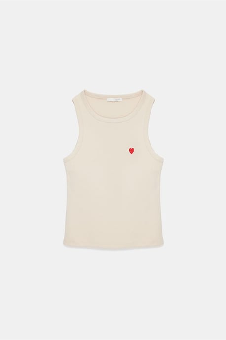 Bestickte ärmellose Slim-Fit-Jerseybluse - Image 5