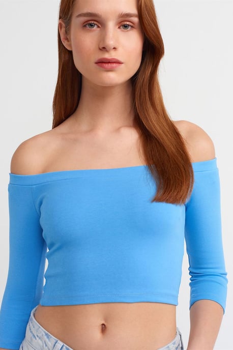 Damen Off-Shoulder Crop-Bluse - Image 1
