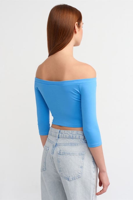 Damen Off-Shoulder Crop-Bluse - Image 2