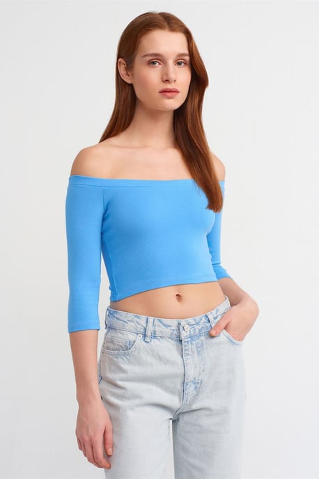 Damen Off-Shoulder Crop-Bluse - Image 3