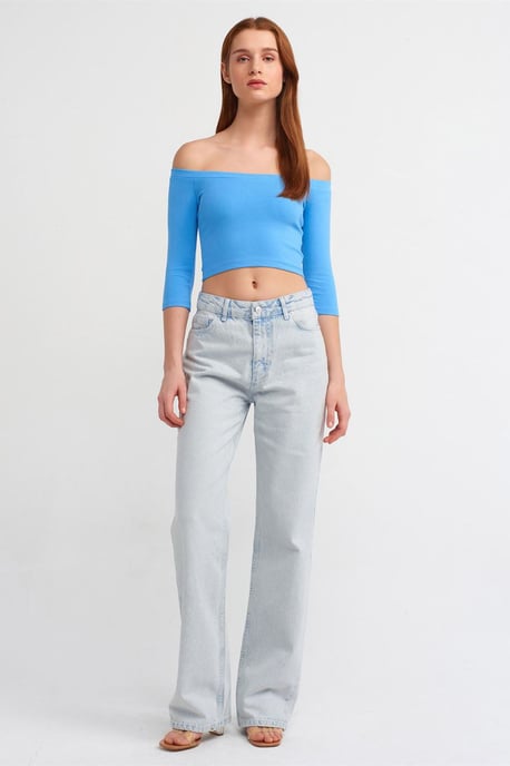 Damen Off-Shoulder Crop-Bluse - Image 4