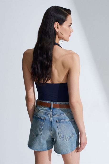 Halterneck Cut-Out Bodysuit - Image 3