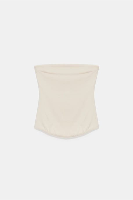 Damen Strapless Crop Bandeau Top - Image 5