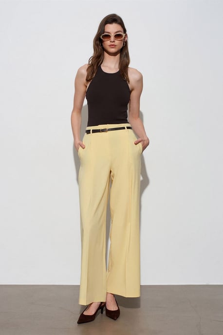 Schlanke Passform Halterneck Jersey Bluse - Image 5