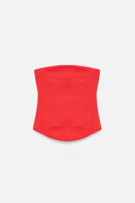 Damen Strapless Crop Bandeau Top - Image 6