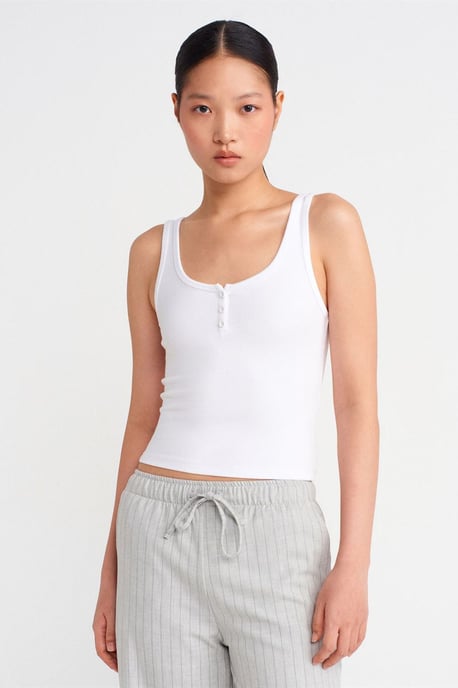 Slim Fit Crop Top Bluse - Image 1