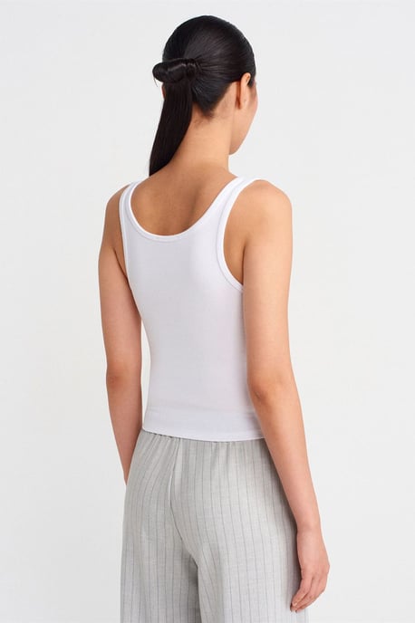 Slim Fit Crop Top Bluse - Image 2