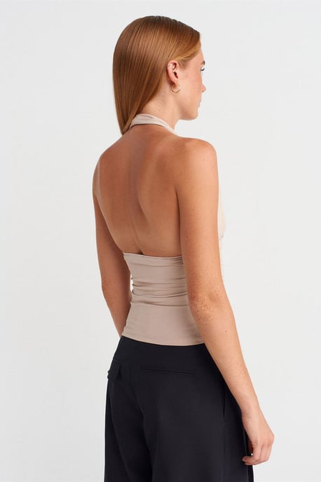 Schlanke Halterneck-Bluse - Image 2