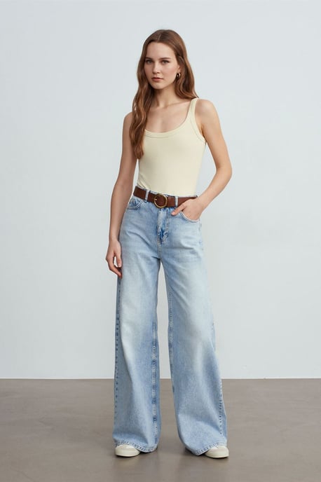 Ärmelloser gerippter Baumwollmischung Body - Image 4