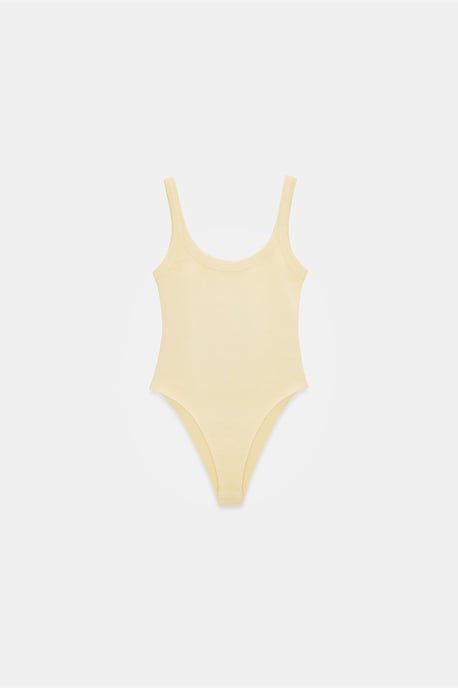 Ärmelloser gerippter Baumwollmischung Body - Image 5