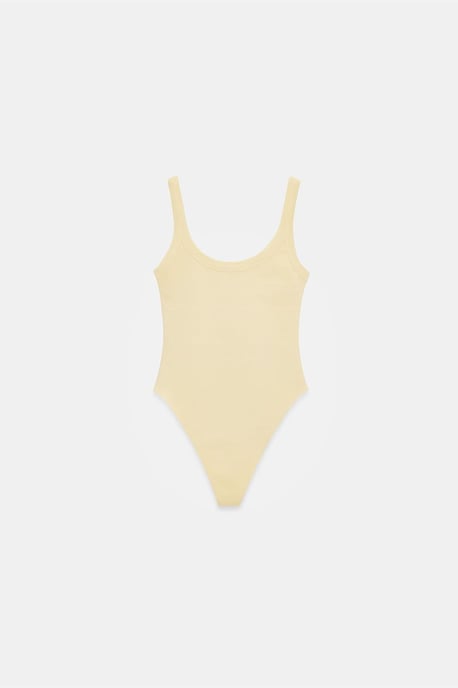 Ärmelloser gerippter Baumwollmischung Body - Image 6