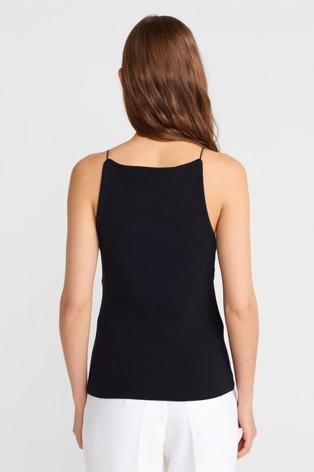 Slim-Fit Halterneck-Jerseybluse - Image 2