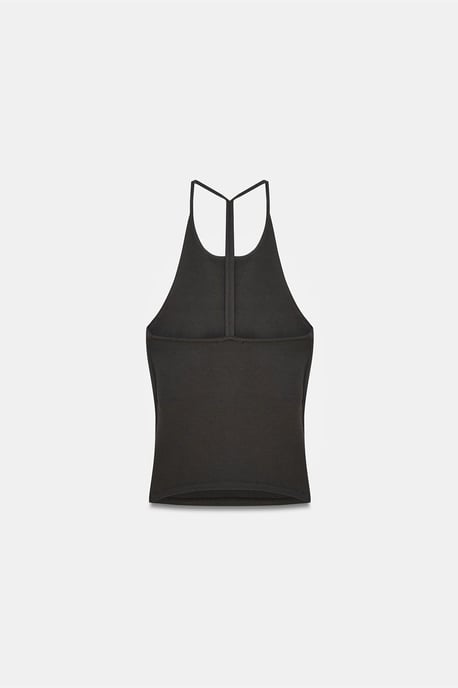 Schlanke Passform Halterneck Jersey Bluse - Image 6