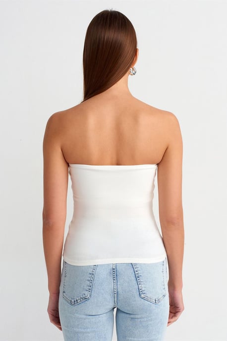 Trägerlose Bodycon Bandeau-Bluse - Image 2