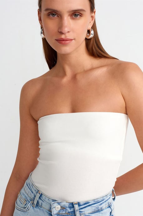 Trägerlose Bodycon Bandeau-Bluse - Image 4