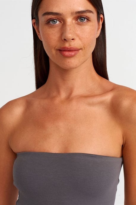 Trägerlose Bodycon Bandeau-Bluse - Image 4