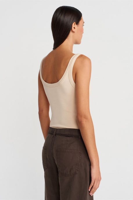 Ärmelloser gerippter Baumwollmischung Body - Image 2
