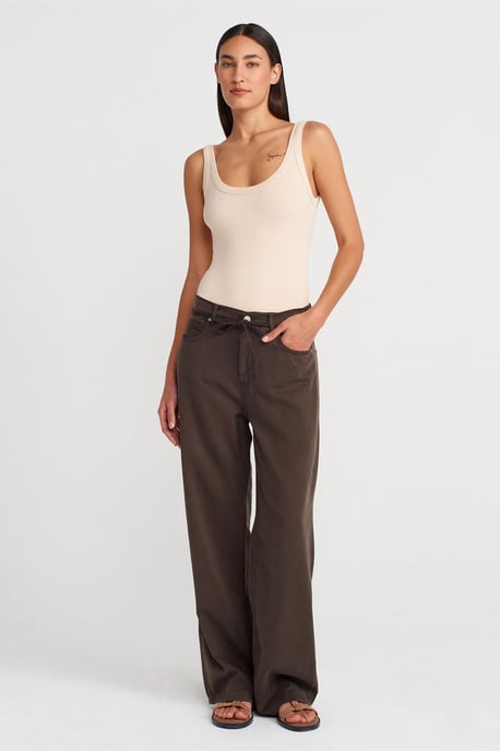 Ärmelloser gerippter Baumwollmischung Body - Image 3