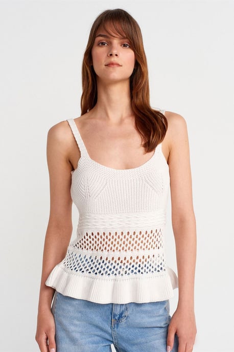 Tailliertes Rippenstrick-Cami-Bluse - Image 1