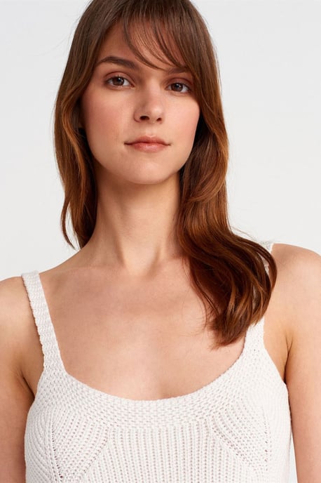 Tailliertes Rippenstrick-Cami-Bluse - Image 3