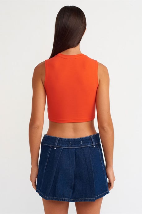 Ärmelloses Crop-Top aus Baumwolljersey - Image 2